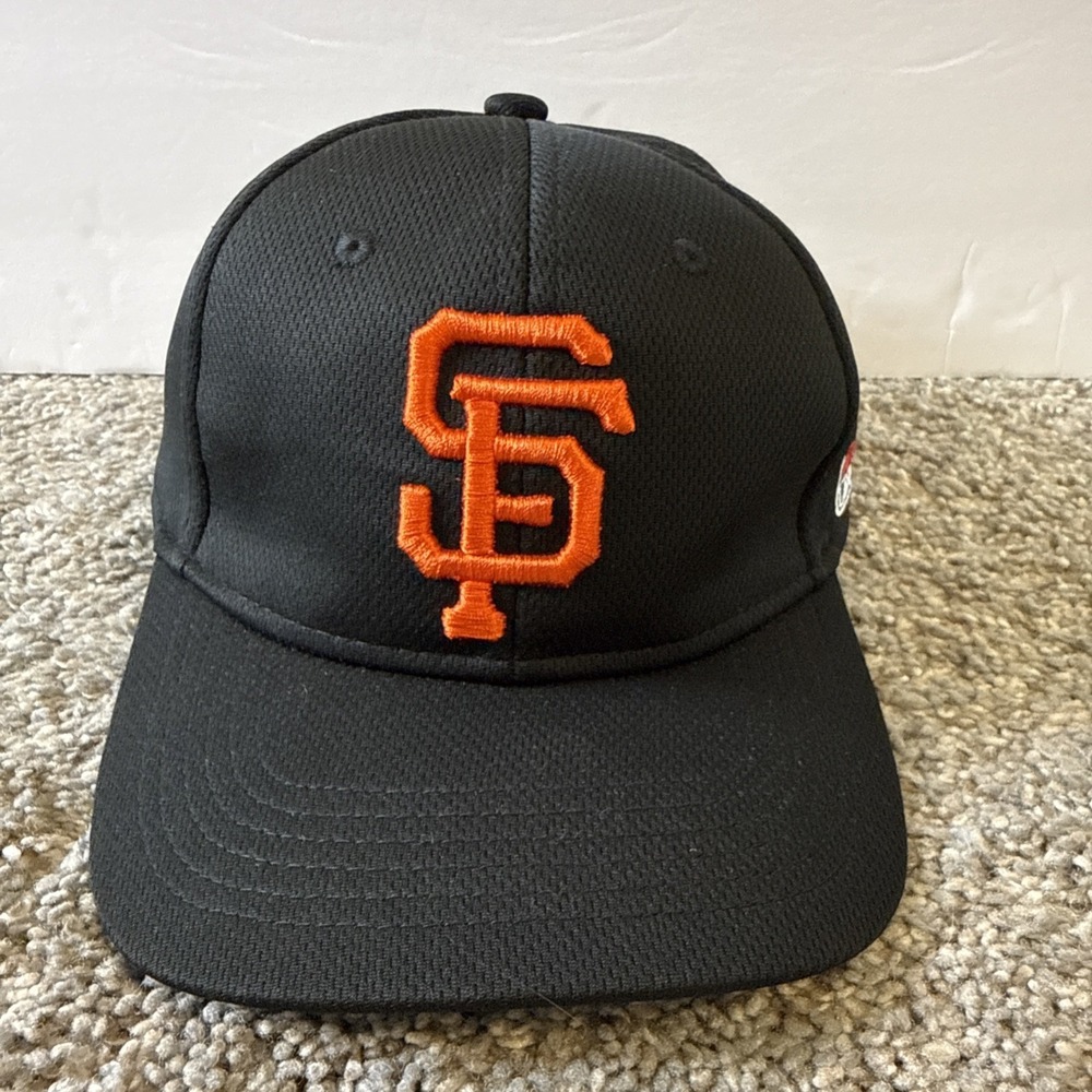 San Francisco Giants Hat Baseball Cap Strapback Vented Black Youth Size
